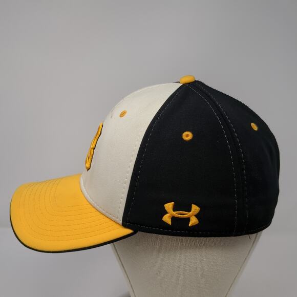 B Logo Adult Fitted Baseball Cap Multicolor M Embroidered 6 Panel Under Armour - Picture 3 of 10